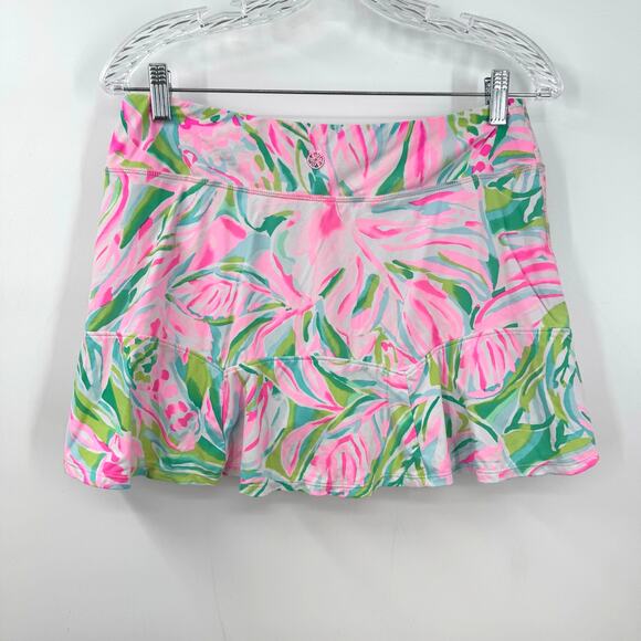 Lilly Pulitzer Luxletic Skort M Corrine Croc My World Pink Tennis Pickleball - Picture 5 of 8